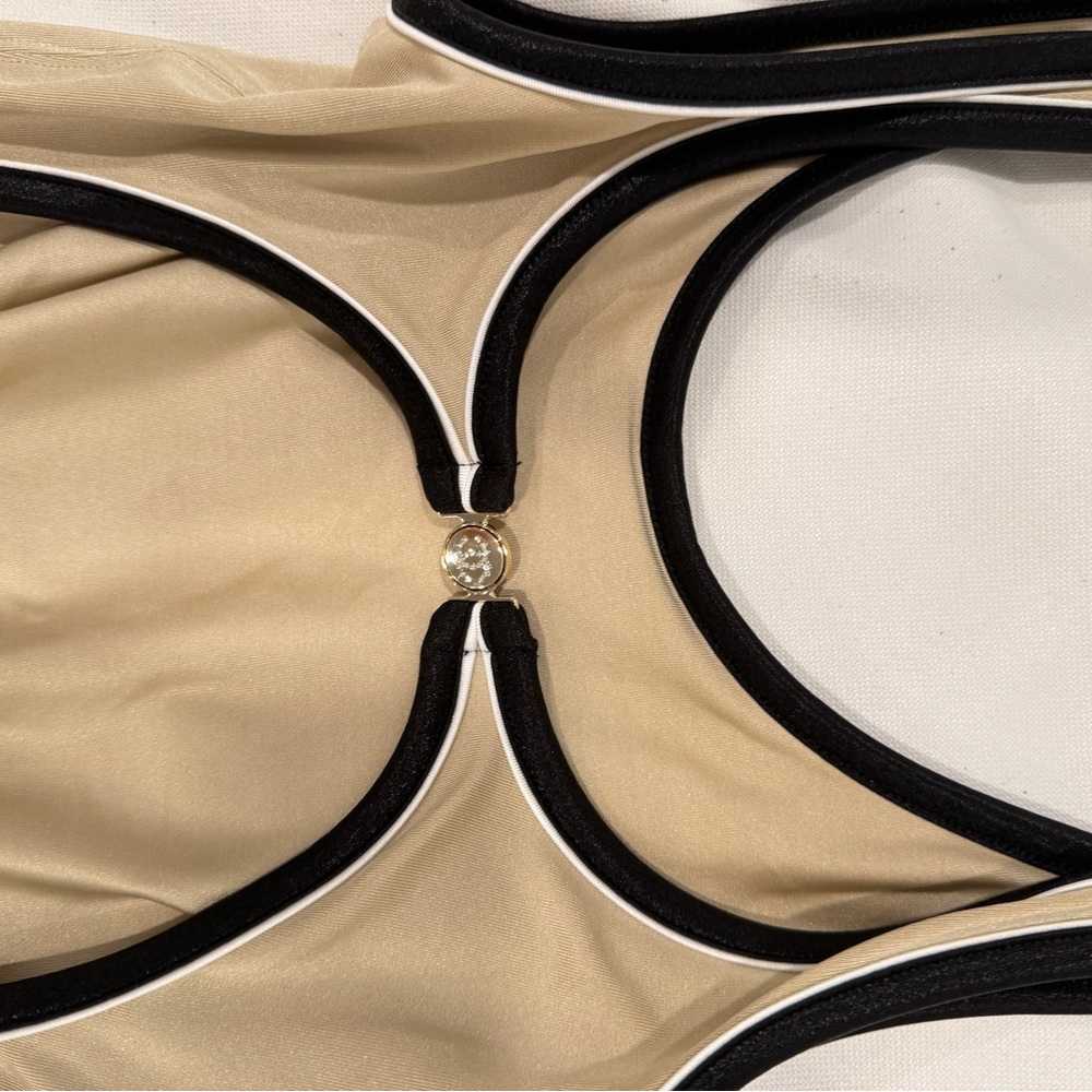 CHANEL Beige and Black Swimsuit - Picture 6 of 7